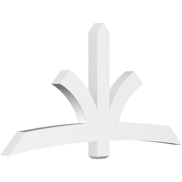Ekena Millwork Davenport Architectural Grade PVC Gable Bracket, 84"W x 42"H x 4"D x 6"F, 12/12 Pitch GBP084X42X0406DAV00 - main